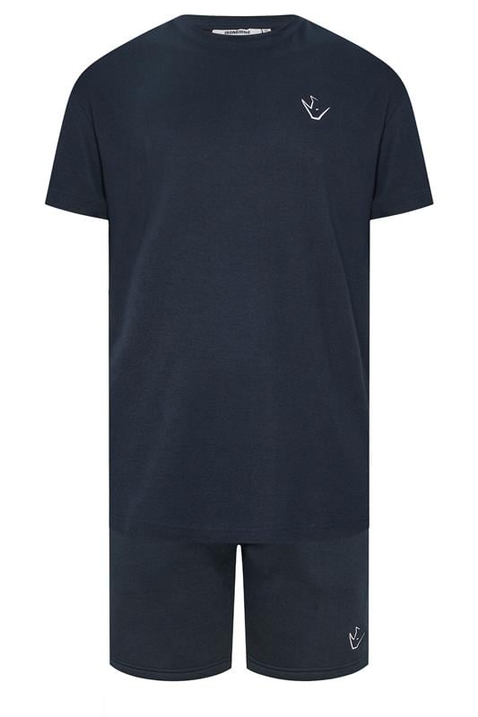  IronRhino Big & Tall Ensemble T-shirt et short bleu marine « Rest Day »