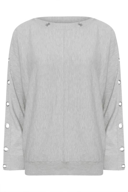 M&Co Grey Marl Batwing Eyelet Jumper | M&Co 6