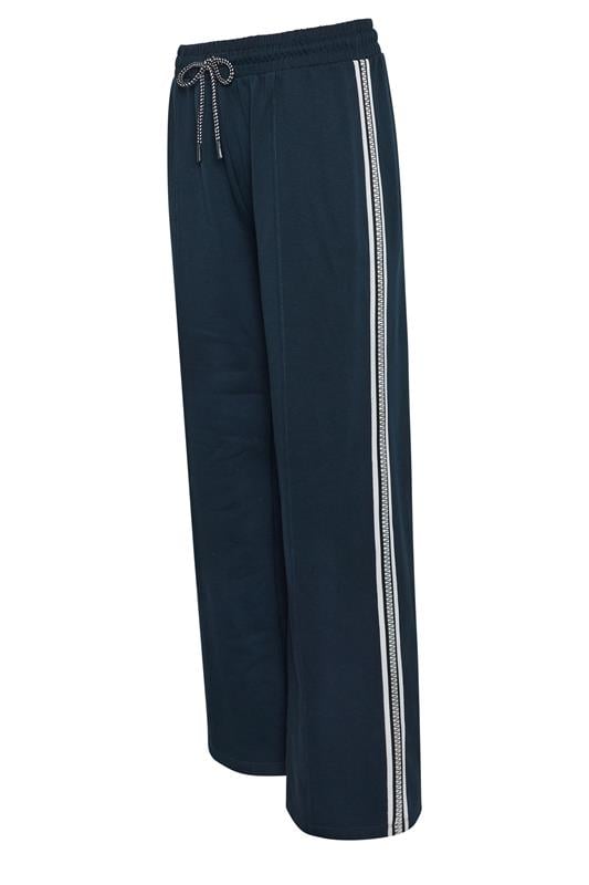 LTS Tall Women's Navy Blue Side Tape Wide Leg Joggers | Long Tall Sally 5