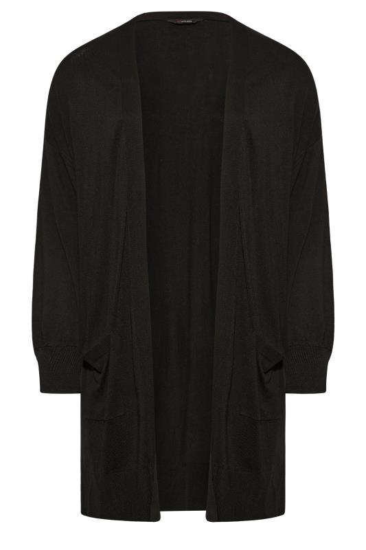 Plus Size Curve Black Balloon Sleeve Fine Knit Cardigan | Yours Clothing 7