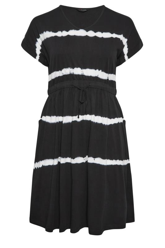 YOURS Plus Size Black Tie Dye Midi Dress | Yours Clothing 6