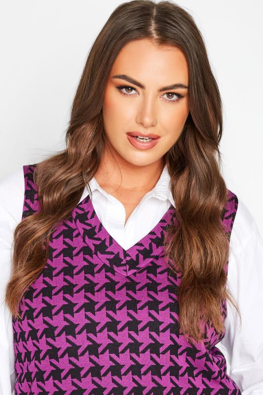 LIMITED COLLECTION Pink Dogtooth Check Vest Top 4