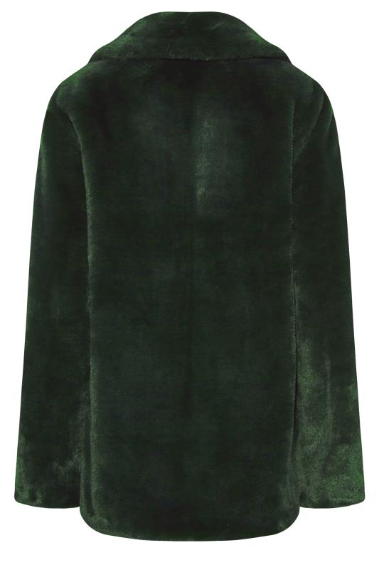 LTS Tall Women's Dark Green Faux Fur Jacket | Long Tall Sally 7