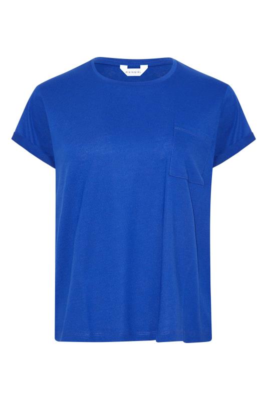 Petite Cobalt Blue Short Sleeve Pocket T-Shirt 6