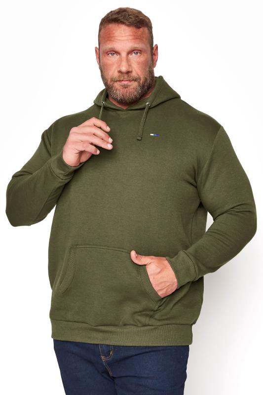 Men's Casual / Every Day BadRhino Big & Tall Khaki Green Essential Hoodie