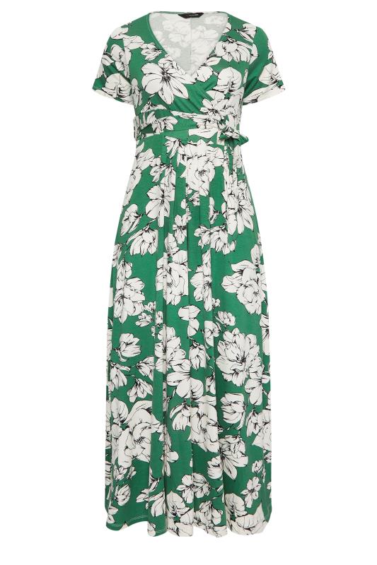 YOURS Plus Size Curve Green Floral Wrap Dress | Yours Clothing  6
