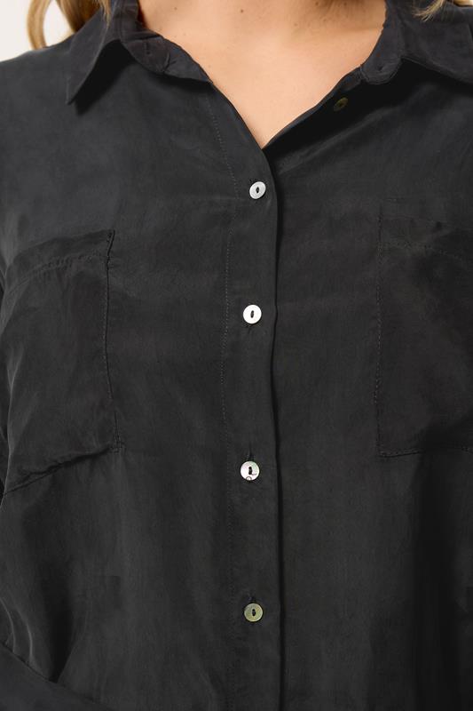 YOURS Plus Size Black Belted Tunic Shirt | Yours Clothing 4