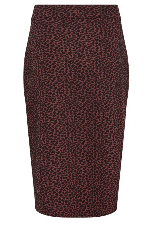 M&Co Berry Red Animal Jacquard Midi Skirt | M&Co 4
