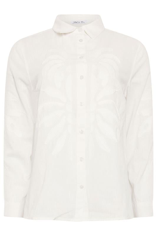 M&Co White Embroidered Cotton Shirt | M&Co 6