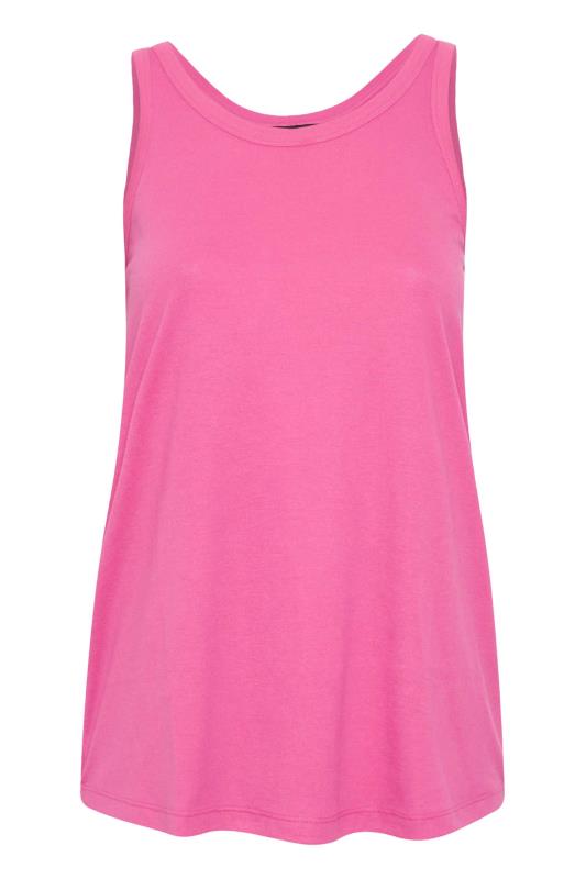 Plus Size Hot Pink Vest Top | Yours Clothing 5