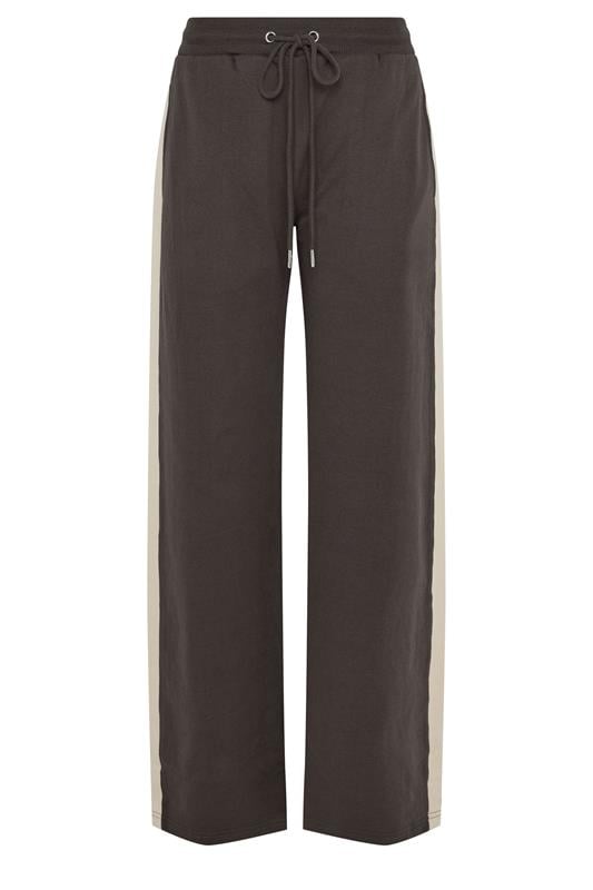  LTS Tall Chocolate Brown Side Stripe Wide Leg Joggers