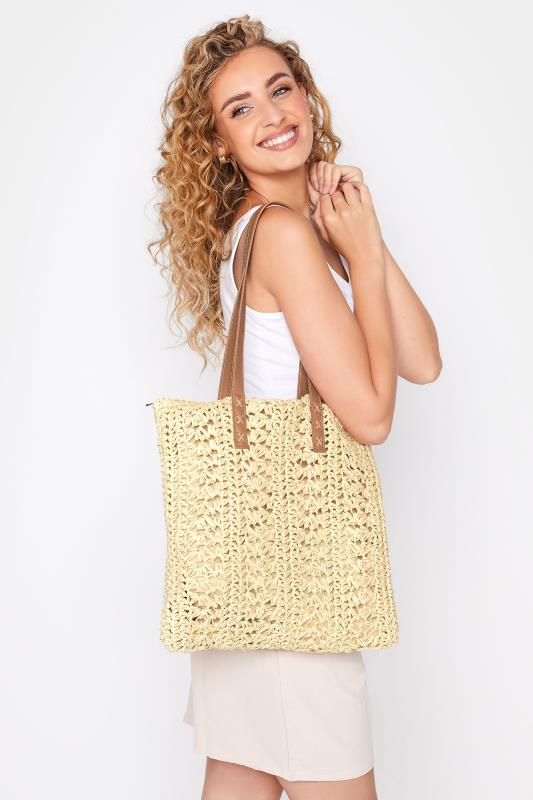  Yours Cream Straw Tote Bag
