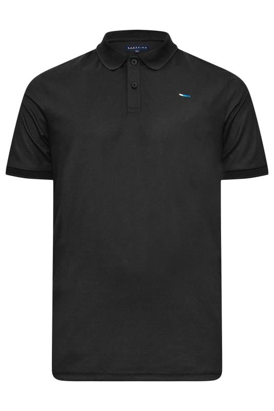 BadRhino Big & Tall Black Pique Golf Polo Shirt | BadRhino 2