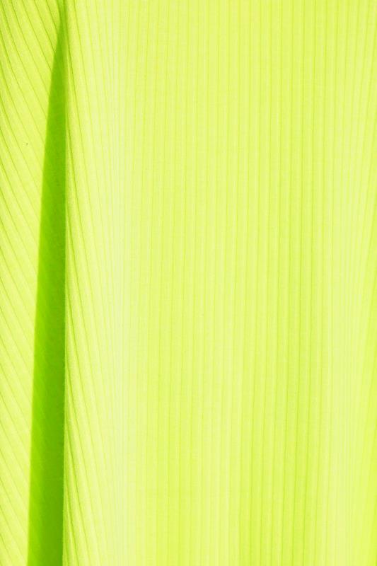 LIMITED COLLECTION Plus Size Lime Green Racer Back Swing Vest Top | Yours Clothing 5