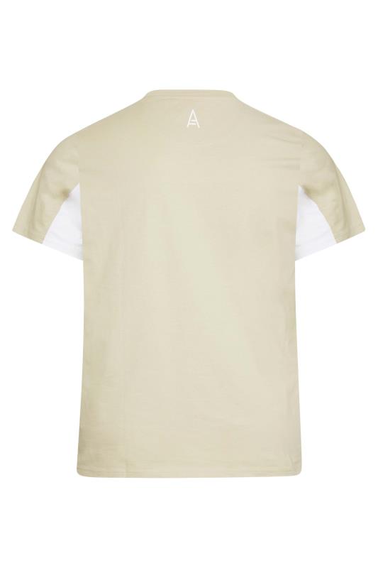STUDIO A Big & Tall Beige Brown Zip Pocket T-Shirt 3
