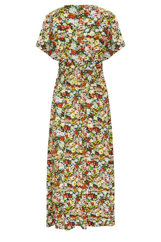 LTS Tall Women's Yellow Floral Print Split Front Midaxi Dress | Long Tall Sally 7