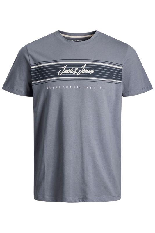 JACK & JONES Blue Stripe Logo T-Shirt_F.jpg