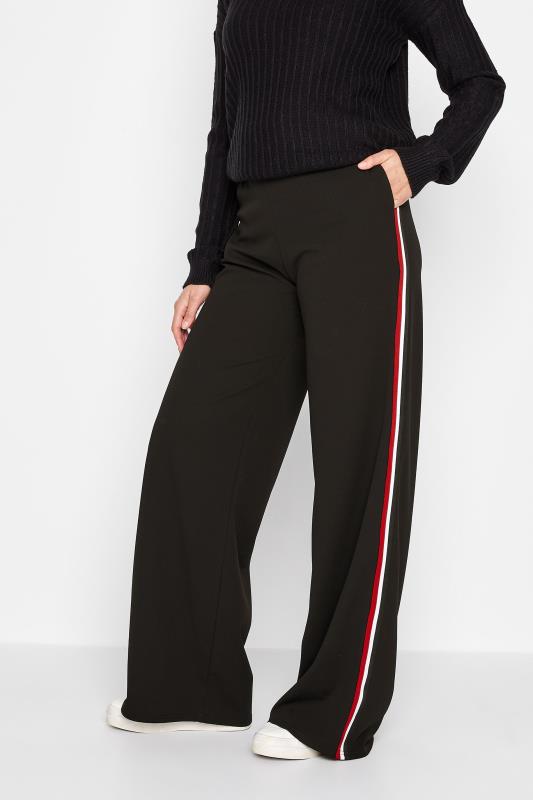 Tall  LTS Tall Black & Red Side Stripe Trousers