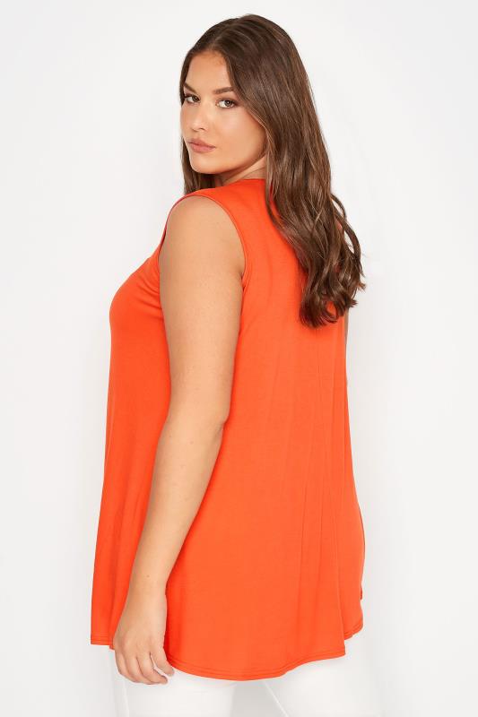 Plus Size Orange Swing Vest Top | Yours Clothing 3