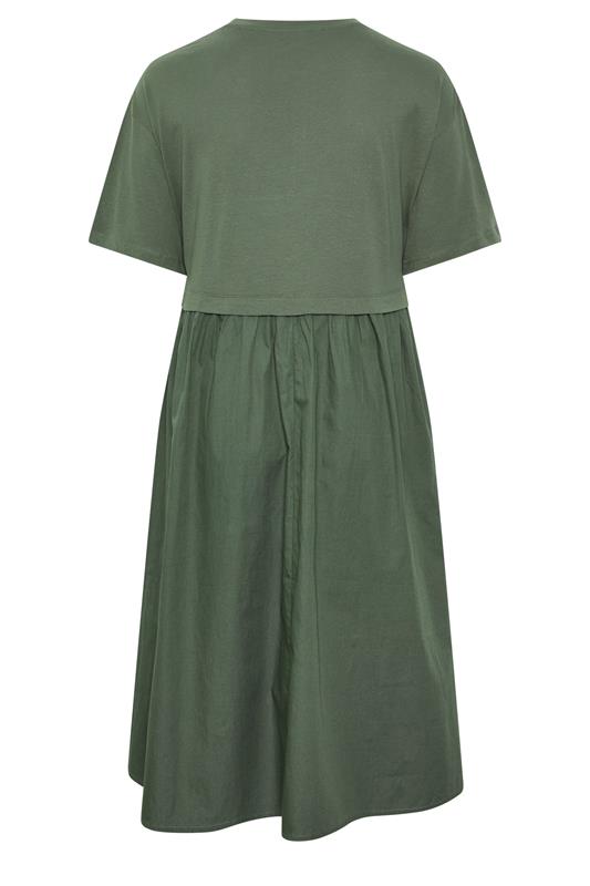 green t shirt dress plus size Yours Women's Khaki Poplin Midi Size 34-36 invisale-ss26