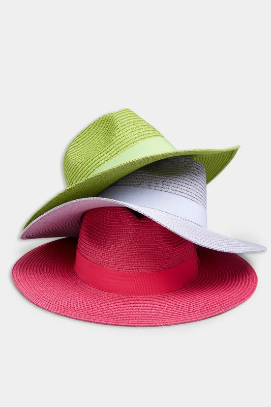 Lime Green Straw Fedora Hat | Yours Clothing  5