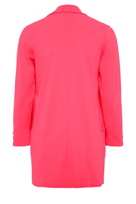 LIMITED COLLECTION Plus Size Hot Pink Longline Blazer | Yours Clothing 11