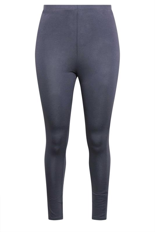 YOURS Plus Size Slate Grey Stretch Leggings | Yours Clothing 4
