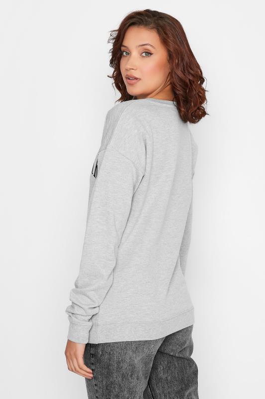 LTS Tall Grey 'New York' Marl Sweatshirt 3