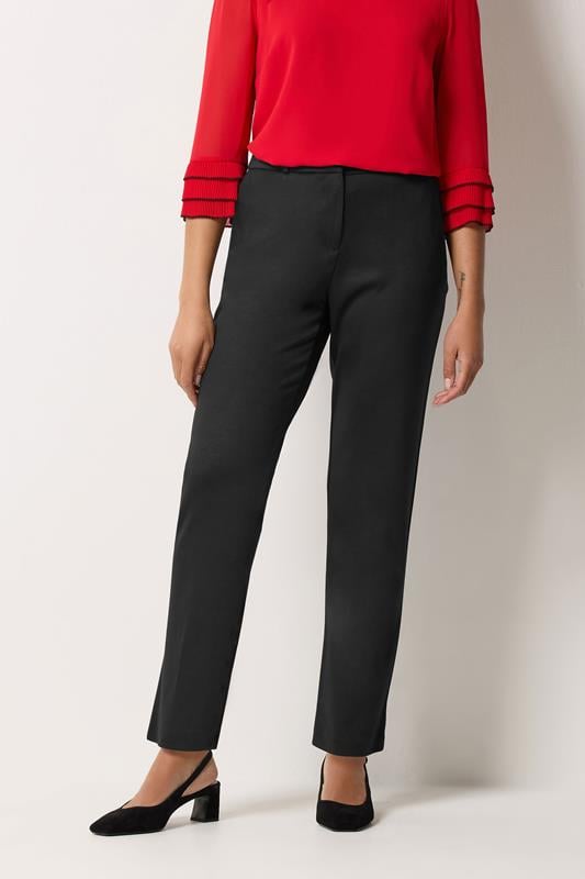  M&Co Black Ponte Tailored Trousers