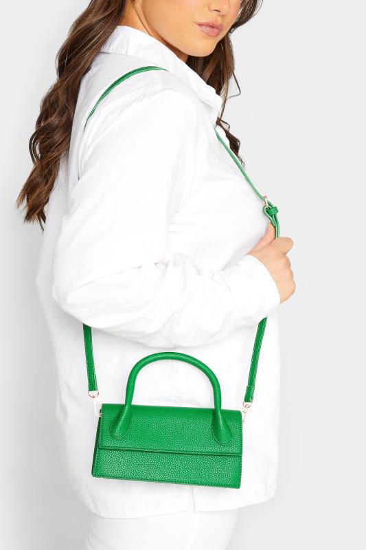 Bright Green Top Handle Crossbody Bag | Yours Clothing  1
