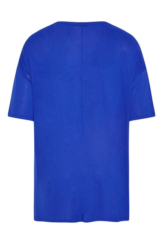Plus Size Cobalt Blue Oversized T-Shirt | Yours Clothing  7