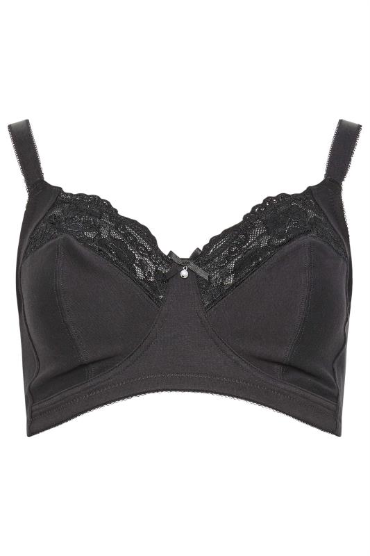 M&Co Black Lace Trim Non Wired Bra | M&Co  6
