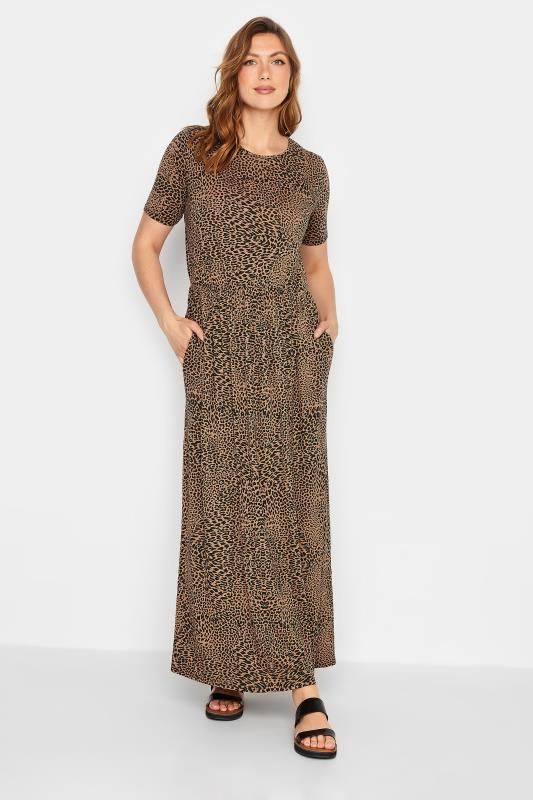 LTS Tall Women's Brown Leopard Print Pocket Midaxi Dress | Long Tall Sally 2
