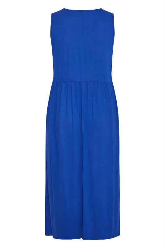 LIMITED COLLECTION Curve Cobalt Blue Sleeveless Pocket Maxi Dress 6