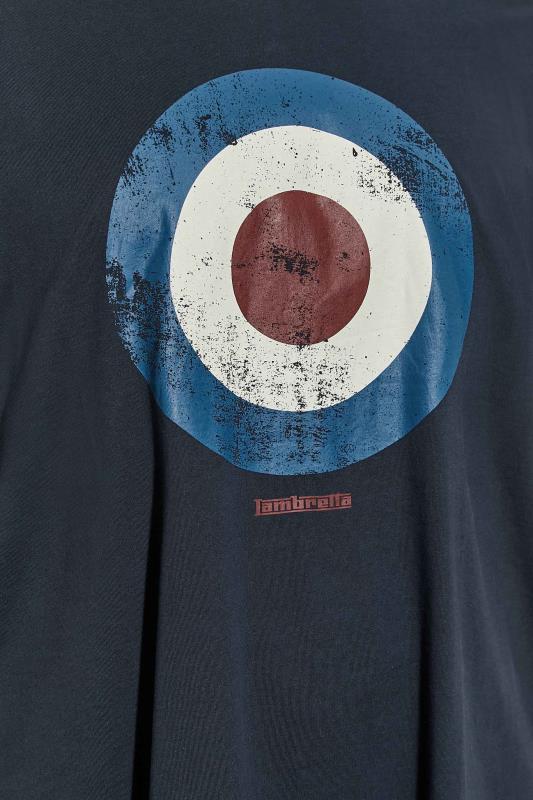 LAMBRETTA Big & Tall Navy Blue Target Print T-Shirt 2