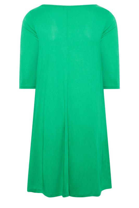YOURS Plus Size Green Drape Pocket Dress | Yours Clothing 7