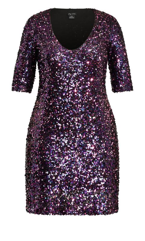 Evans Purple Sequin Mini Dress 4