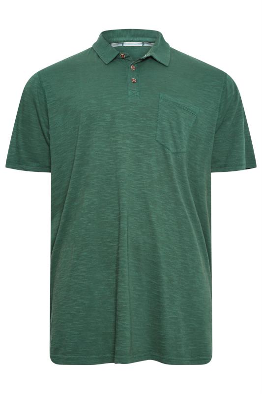 BadRhino Big & Tall Pine Green Slub Polo Shirt | BadRhino 2