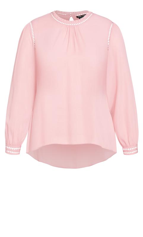 Evans Blush Pink Frill Collar Blouse 5