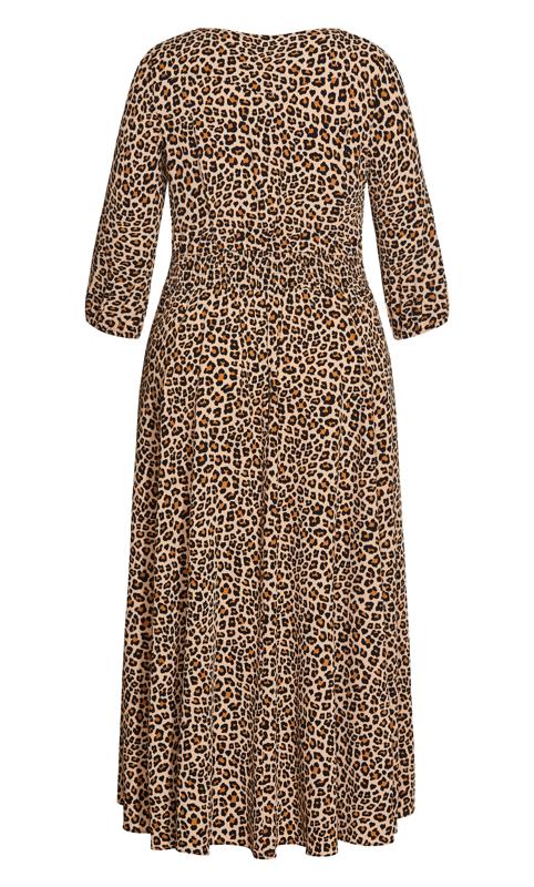 City Chic Brown Animal Print Maxi Dress 5