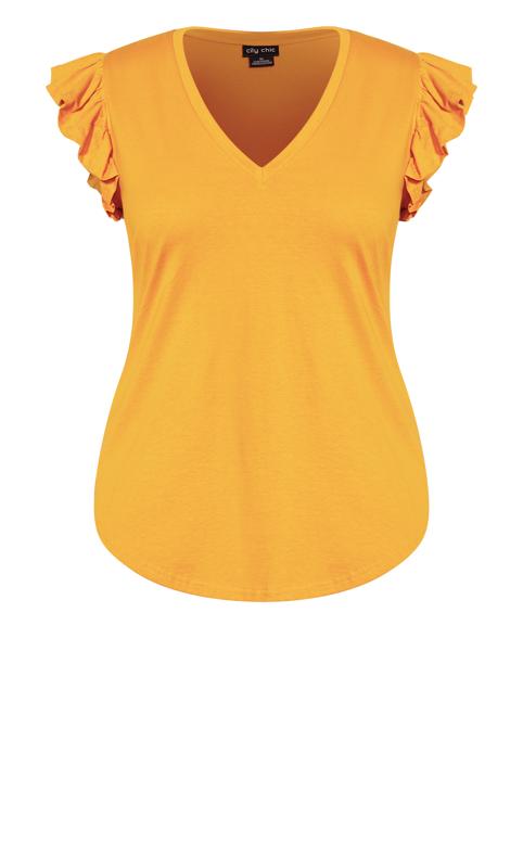Evans Honey Cami with Frill Sleeves 6