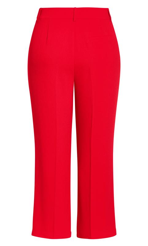 Evans Bright Red Wide Leg Trousers 7