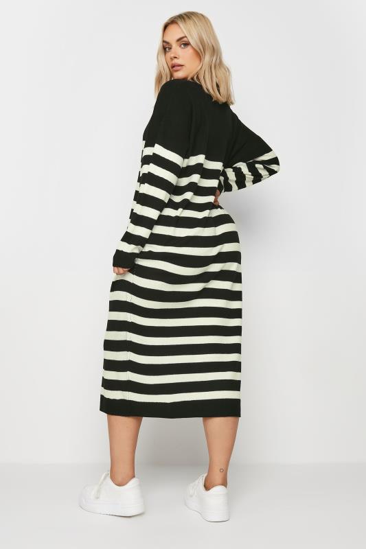Plus Size YOURS Curve Black Stripe Jumper Dress | Yours Clothing  3