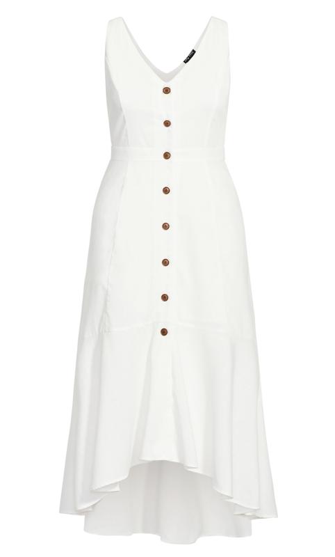 Sweetie Button Maxi Dress Ivory 3