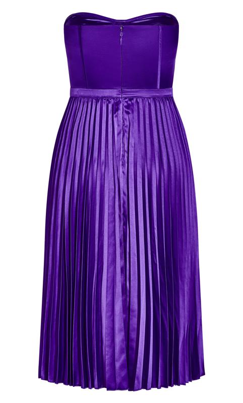 City Chic Purple Satin Corset Midi Dress 6