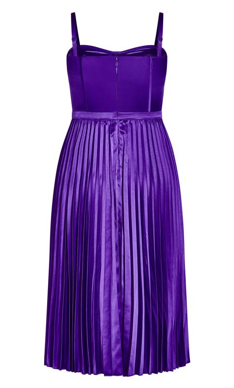 City Chic Purple Satin Corset Midi Dress 8