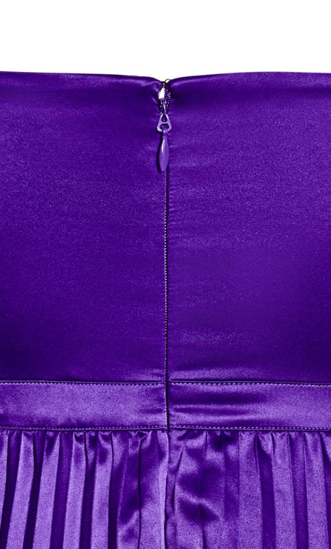 City Chic Purple Satin Corset Midi Dress 9