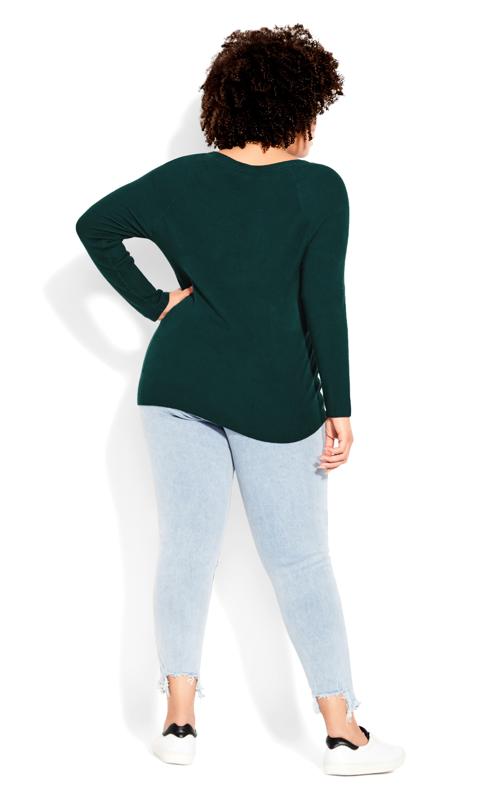City Chic Green Cut Out Jumper 4