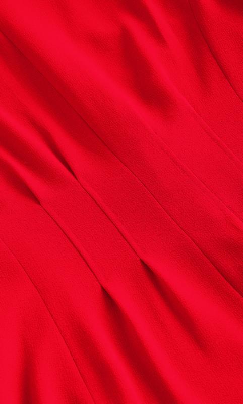 Evans Bright Red Tie Waist Wrap Jacket 8