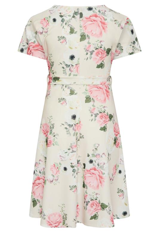 YOURS LONDON Plus Size Floral Wrap Skater Dress | Yours Clothing 7